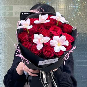 Hoa Mix Tone Đỏ